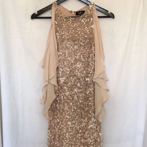 Parker peach Sequin Gown